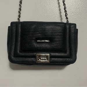 Valentino Black Leather Crossbody Woman’s Handbag Purse